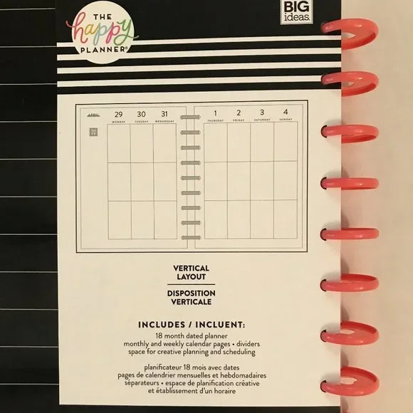 The Happy Planner Classic 18 Month Vertical Layout Hello Darling - Picture 12 of 12